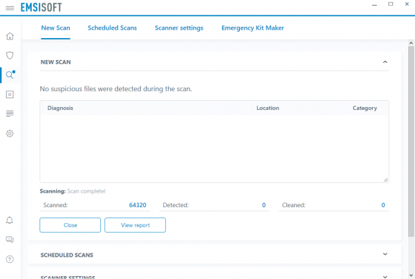 Emsisoft Scanning Successful