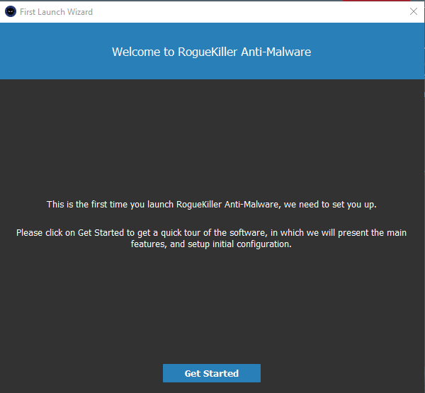 RogueKiller Anti-Malware first launch help