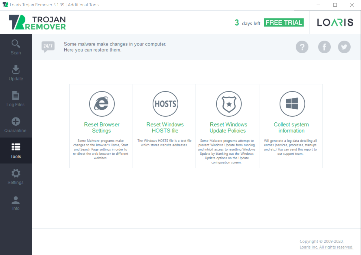 loaris trojan remover website